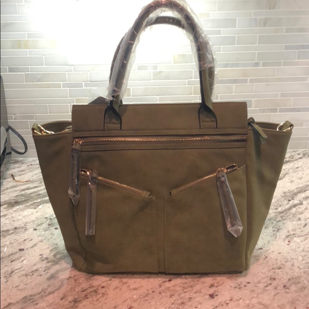 Olive green free people handbag